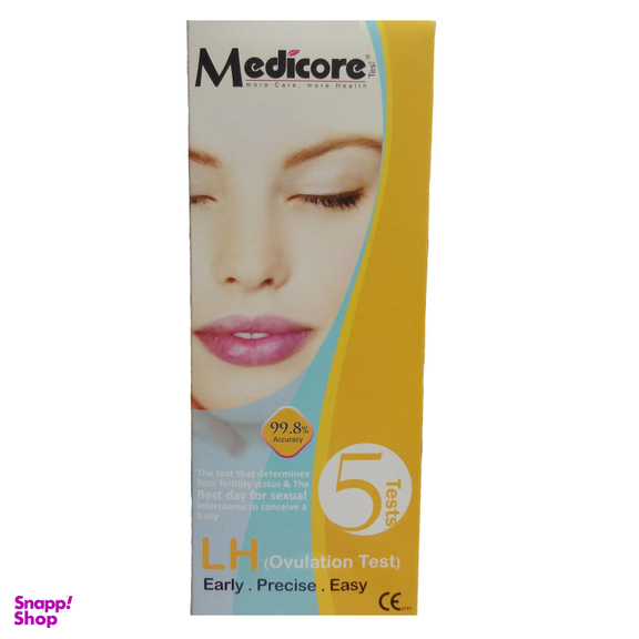 تست تخمک گذاری مدیکور (Medicore) مدل LH بسته 5 عددی