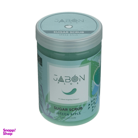 اسکراب شکری لایه بردار پوست ژبن پلاس (Jabon plus) مدل Green Apple وزن 900 گرم