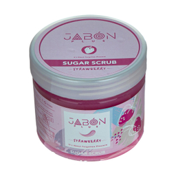 اسکراب شکری لایه بردار پوست ژبن پلاس (Jabon plus) مدل Strwberry وزن 450 گرم
