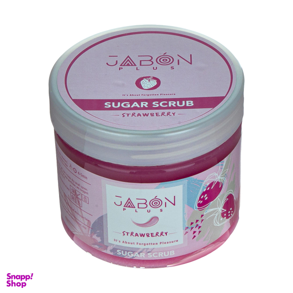 اسکراب شکری لایه بردار پوست ژبن پلاس (Jabon plus) مدل Strwberry وزن 450 گرم