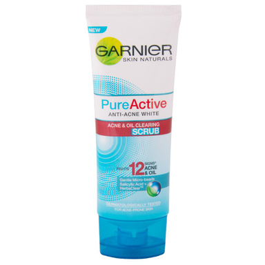 اسکراب لایه بردار پوست گارنیه (Garnier) مدل ANTI Acne White حجم 100 میلیلیتر