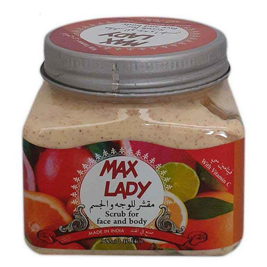 اسکراب لایه بردار پوست مکس لیدی (Max lady) حاوی ویتامین C حجم 300 میلی‌لیتر