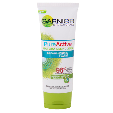 فوم لایه بردار پوست گارنیه (Garnier) مدل Matcha Deep Clean حجم 100 میلیلیتر