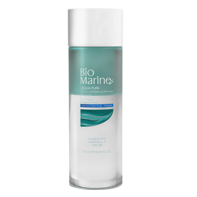 محلول پاک‌ کننده آرایش چشم و لب بایومارین (Biomarine) مدل Aqua Pure حجم 120 میلی‌لیتر