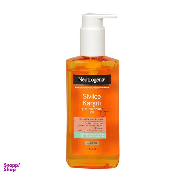 ژل شستشو صورت نوتروژینا (Neutrogena) مدل Anti Acne حجم 200 میلی‌ لیتر