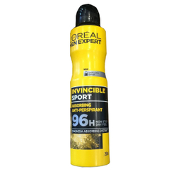 اسپری بدن مردانه لورآل (Loreal) مدل Invincible Sport New حجم 250 میلی‌ لیتر