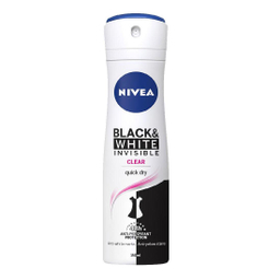 اسپری ضد تعریق زنانه نیوآ (Nivea) مدل Black & White Invisible Clear حجم 150 میلی‌ لیتر