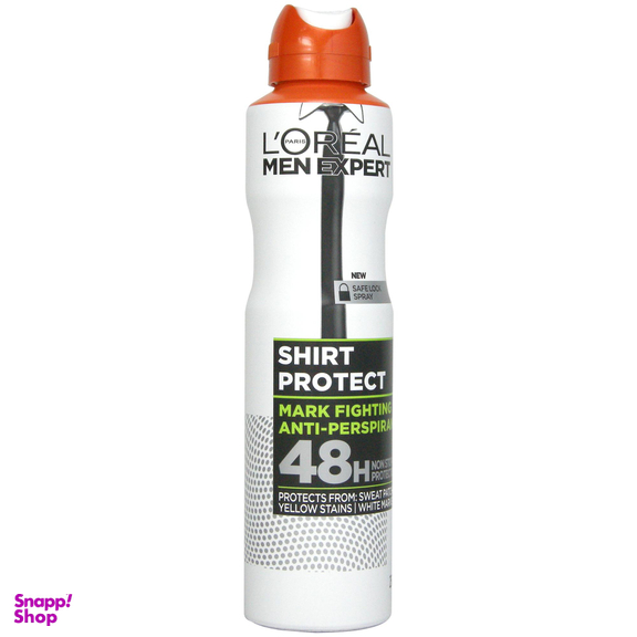 اسپری ضد تعریق مردانه لورآل (Loreal) مدل Shirt Protect Antiperspirant حجم 250 میلی لیتر