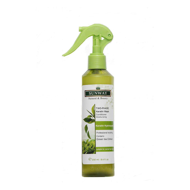 اسپری کراتینه ضد وز و ضد گره سان وی (Sunway) مدل Keratin Hydrolyzed حجم 250 میلی‌لیتر
