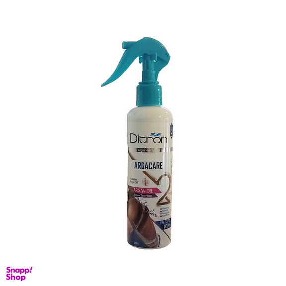 سرم مو دو فاز دیترون (Ditron) مدل کراتین و روغن آرگان حجم 250 میلی‌لیتر