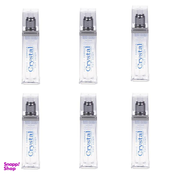 سرم مو کریستال (Crystal) مدل ترمیم کننده و براق کننده حجم 120 میلی‌لیتر مجحموعه 6 عددی