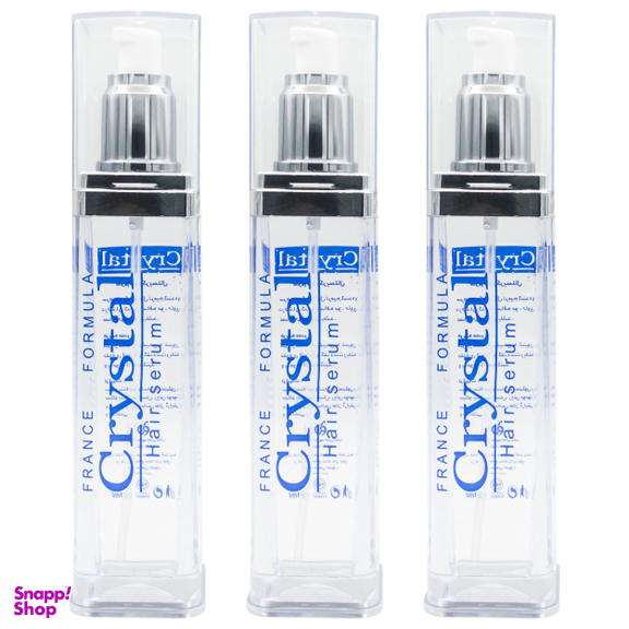 سرم مو کریستال (Crystal) مدل ترمیم کننده و درخشان کننده حجم 120 میلی‌لیتر مجموعه 3 عددی