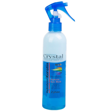 ماسک مو دو فاز آبی روزانه کریستال (Crystal) مدل Hydrolyzed Keratin حجم 250 میلی‌لیتر