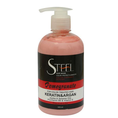ماسک مو استیل (Steel) مدل Pomegranate مناسب موهای رنگ شده حجم 500 میلی‌ لیتر