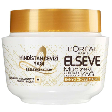 ماسک مو لورآل (Loreal) سری Elseve مدل Mucizevi Yag حجم 300 میلیلیتر