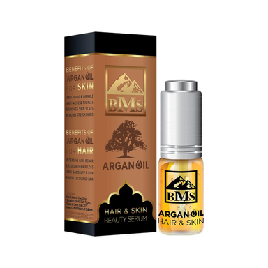 روغن پوست و مو بی ام اس (Bms) مدل Argan oil حجم 10 میلی‌لیتر