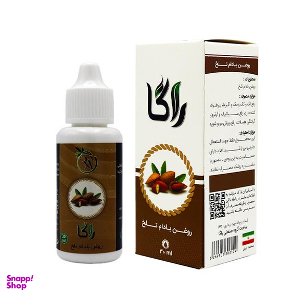 روغن ضد ریزش مو راگا (Raga) مدل بادام تلخ حجم 30 میلی‌لیتر