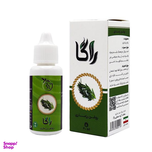 روغن تقویت کننده رشد مو و ابرو راگا (Raga) مدل رزماری حجم 30 میلی‌لیتر