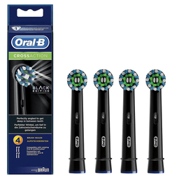 سری یدک مسواک برقی اورال بی (Oral B) مدل Cross action Black Edition بسته 4 عددی