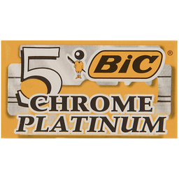 تیغ یدک سنتی بیک (Bic) مدل Platinum Chromium Double Edge بسته 5 عددی