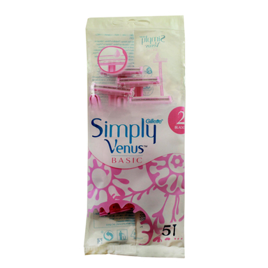 خود تراش ژیلت (Gillette) مدل simply venus بسته 5 عددی