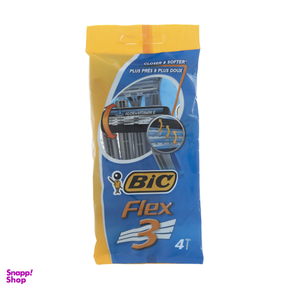 خودتراش بیک (Bic) مدل Flex 3 بسته 4 عددی