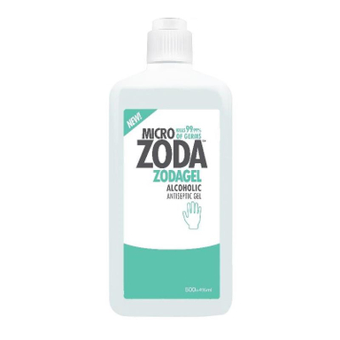 ژل ضدعفونی کننده دست میکروزدا (Microzoda) سری ZODAGEL حجم 500 میلی‌لیتر