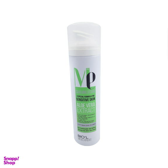 فوم اصلاح بیول (Biol) مدل Aloe Vera حجم 200 میلی‌ لیتر