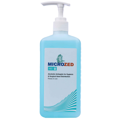 محلول ضدعفونی کننده دست میکروزد (Microzed) سری 1HD حجم 500 میلیلیتر