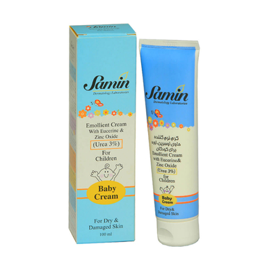 کرم نرم کننده کودک ثمین (Samin) حاوی اوسرین و اوره 3 درصد حجم 100 میلی لیتر