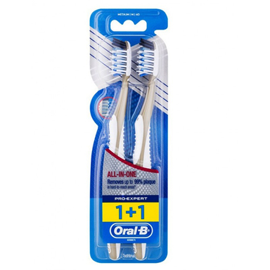 مسواک اورال-بی (Oral-B) سری Pro Expert مدل Orta با برس متوسط بسته 2 عددی