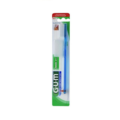 مسواک جی یو ام (G.U.M) مدل Classic 411 با برس نرم بسته 1 عددی