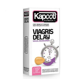کاندوم تاخیری کاپوت (kapoot) مدل Viagriss بسته 12 عددی