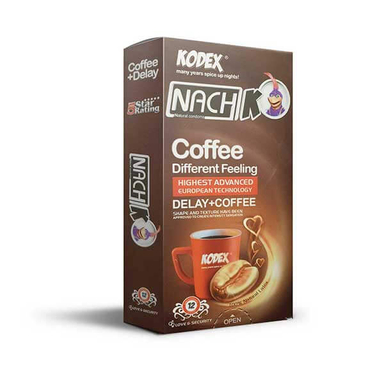 کاندوم ناچ کدکس (Nach Kodex) مدل Coffee + Delay بسته 12 عددی