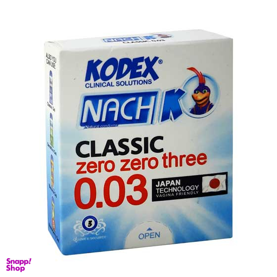 کاندوم ناچ کدکس (Nach Kodex) مدل 0.03 Classic بسته 3 عددی
