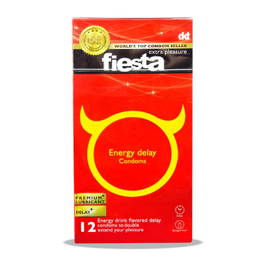 کاندوم فیستا (Fiesta) مدل energy delay بسته 12 عددی