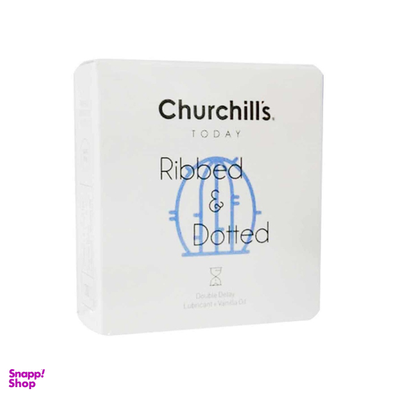 کاندوم چرچیلز (Churchills) مدل فوق العاده نازک حاوی اسانس نارگیل و تاخیری بسته 3 عددی