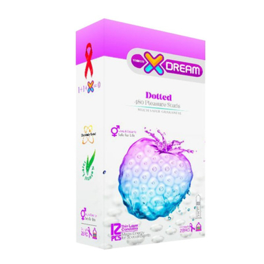 کاندوم ایکس دریم (Xdream) مدل DOTTED ultra studded بسته 12 عددی