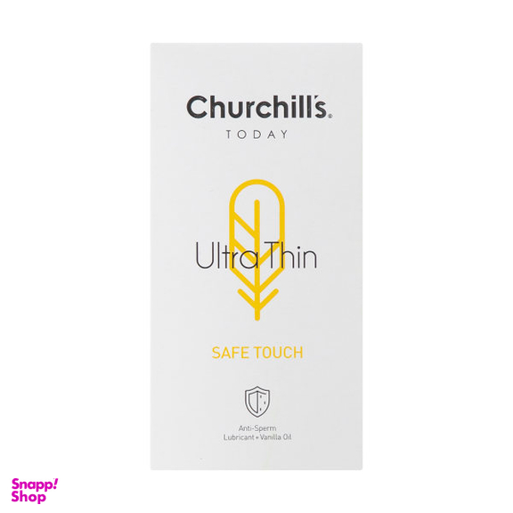 کاندوم چرچیلز (Churchills) مدل Ultra Thin بسته 12 عددی