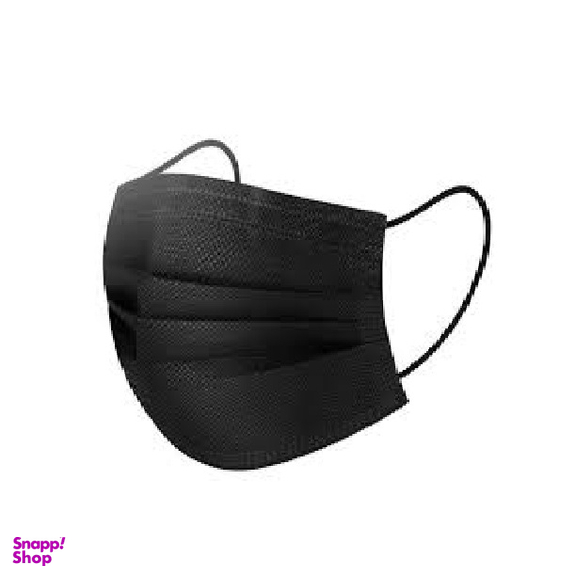 ماسک سه لایه ملت دار مشکی خارجی