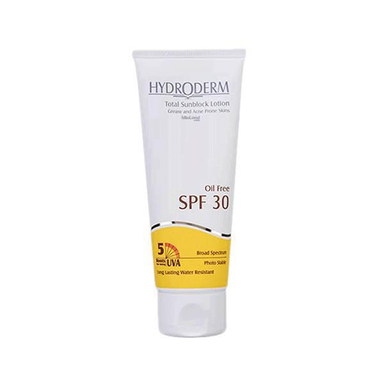 لوسیون ضد آفتاب فاقد چربی هیدرودرم (Hydroderm) با SPF30 حجم 75 میلی‌لیتر