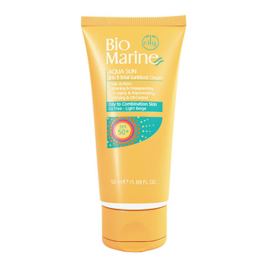 ضد آفتاب روشن کننده و ضدچروک بایو مارین (Bio Marine) با SPF50 مناسب پوست چرب و مختلط رنگ بژ روشن حجم 50 میلی‌ لیتر