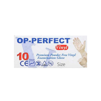 دستکش ونیل اپی پرفکت (Op perfect) سایز M بسته 10 عددی