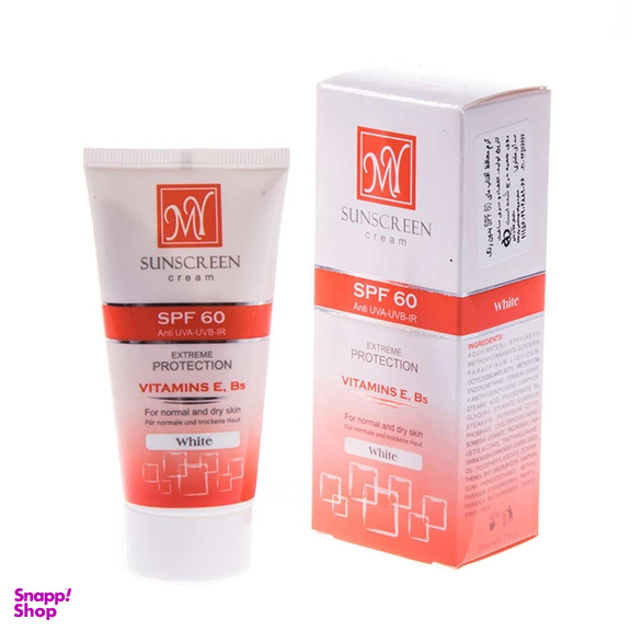 کرم ضدآفتاب SPF60 بدون رنگ مای (MY) حجم 50 گرم