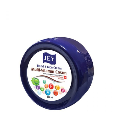 کرم مرطوب کننده دست و صورت جی (Jey) مدل Multi Vitamin حجم 200 میلی‌لیتر