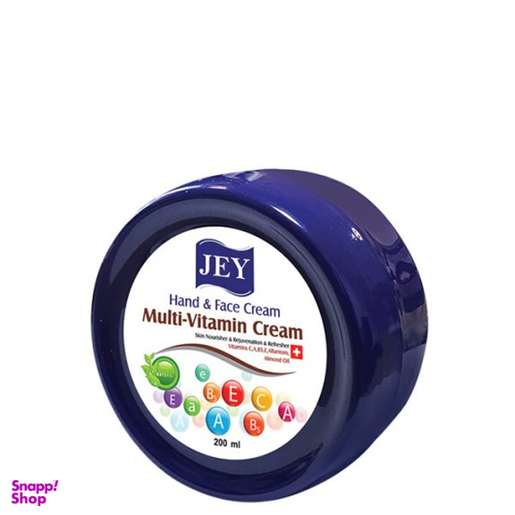 کرم مرطوب کننده دست و صورت جی (Jey) مدل Multi Vitamin حجم 200 میلی‌لیتر