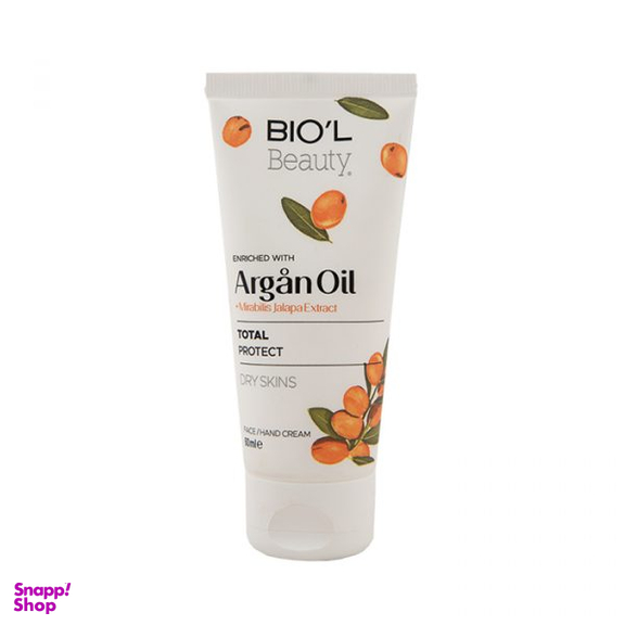 کرم مرطوب کننده دست و صورت بیول (Biol) مدل Argan Oil حجم 60 میلی‌ لیتر