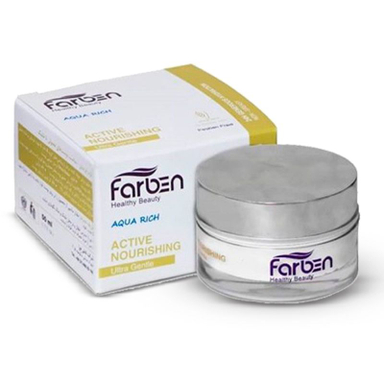 کرم آبرسان صورت فاربن (Farben) حاوی عصاره جوانه گندم مناسب پوست معمولی حجم 50 میلی‌لیتر