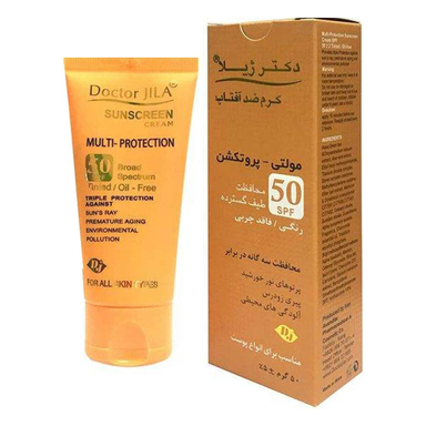 کرم ضد آفتاب رنگی دکتر ژیلا (Doctor Jila) مدل Multi Protection با Spf 50