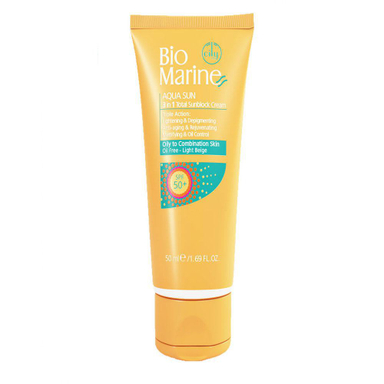 کرم ضد آفتاب بایومارین (Bio Marine) مناسب پوست چرب با +SPF50 رنگ بژ روشن حجم 50 میلی لیتر